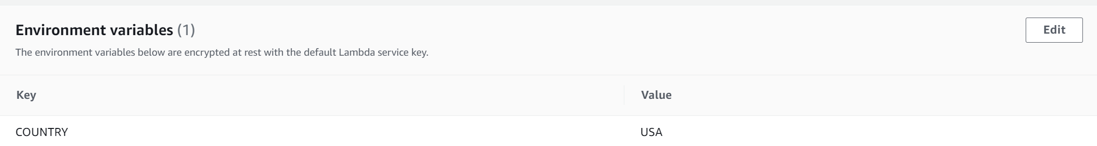 AWS Lambda - Edit environment variable
