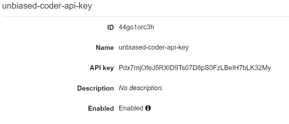 How to create API key in API Gateway - Created