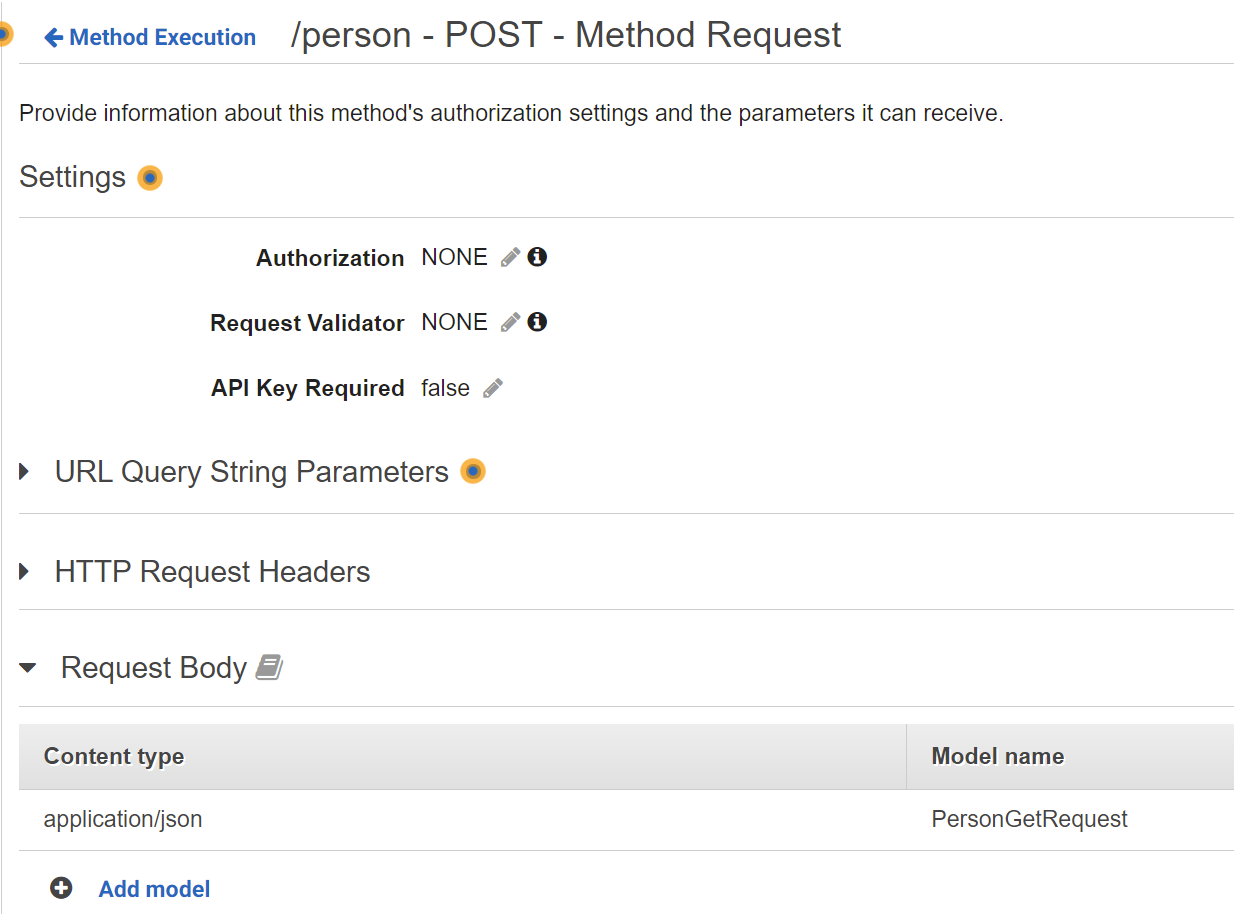 How to setup an API Gateway POST Resource and Method