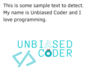 Sample OCR - Unbiased Coder