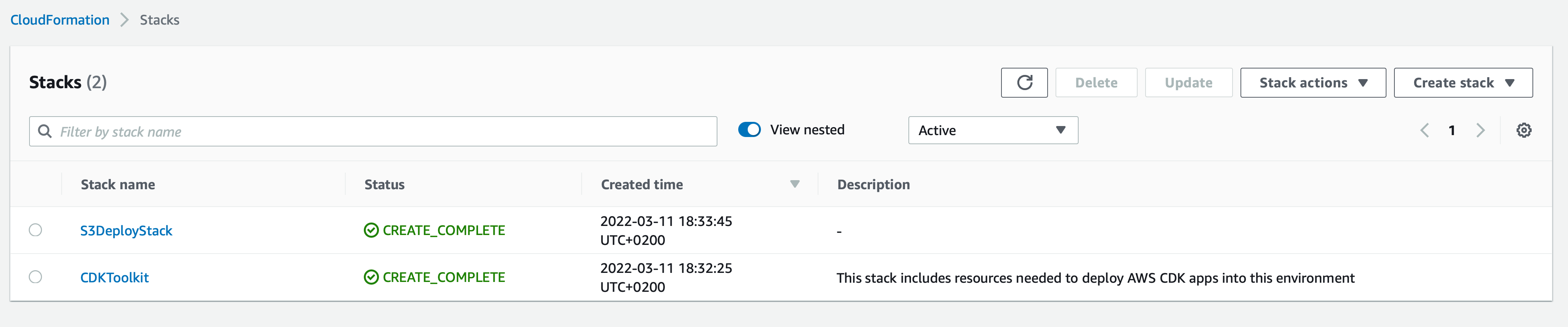 AWS CDK Python - Cloudformation creation