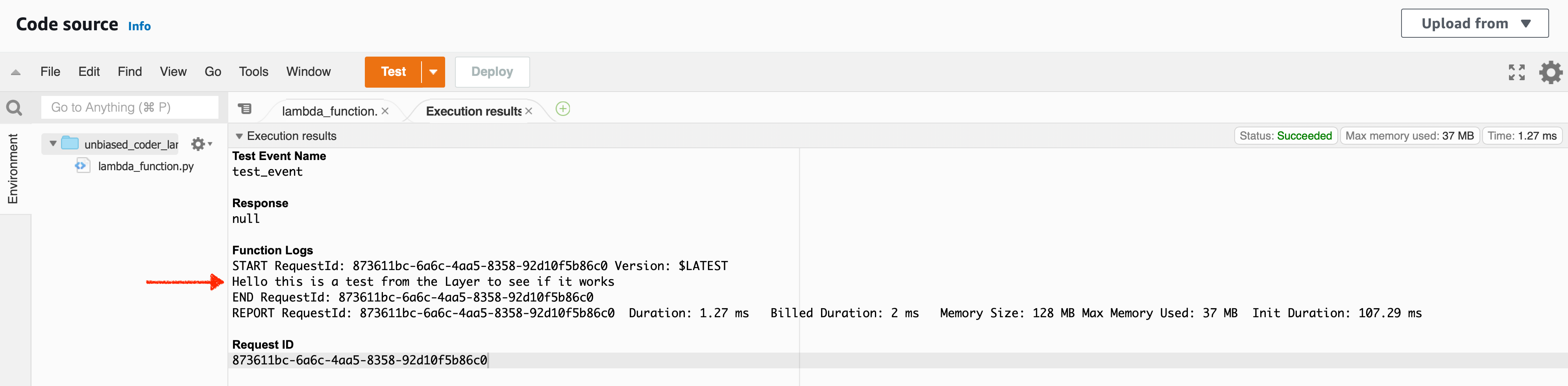 How To Test Layer In Lambda Function