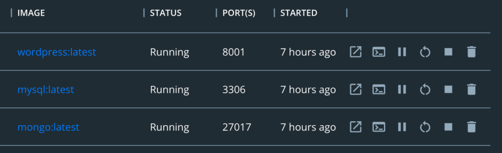 Setup WordPress/MySQL Image